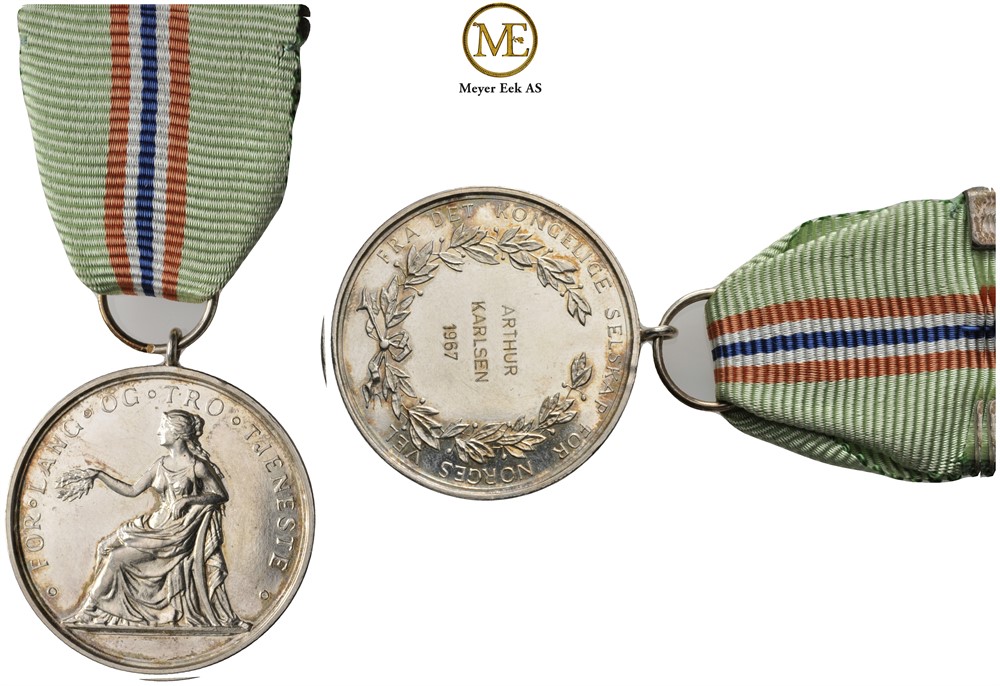 Medaljen for lang og tro tjeneste. Kv.0
