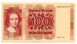 100 kroner 1989