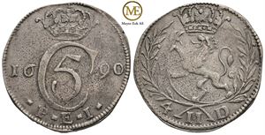 4 mark 1690 Christian V. Kv.1+