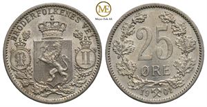 25 øre 1901 Oscar II. Kv.0