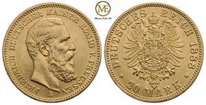 20 mark 1888 Keiser Friedrich III. Kv.0/01