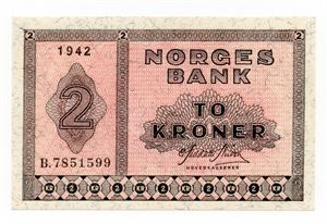 2 kroner 1942 B