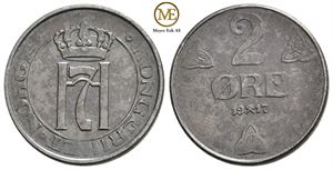2 øre 1917 Haakon VII. Kv.0/01