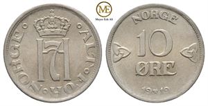 10 øre 1919 Haakon VII. Kv.0