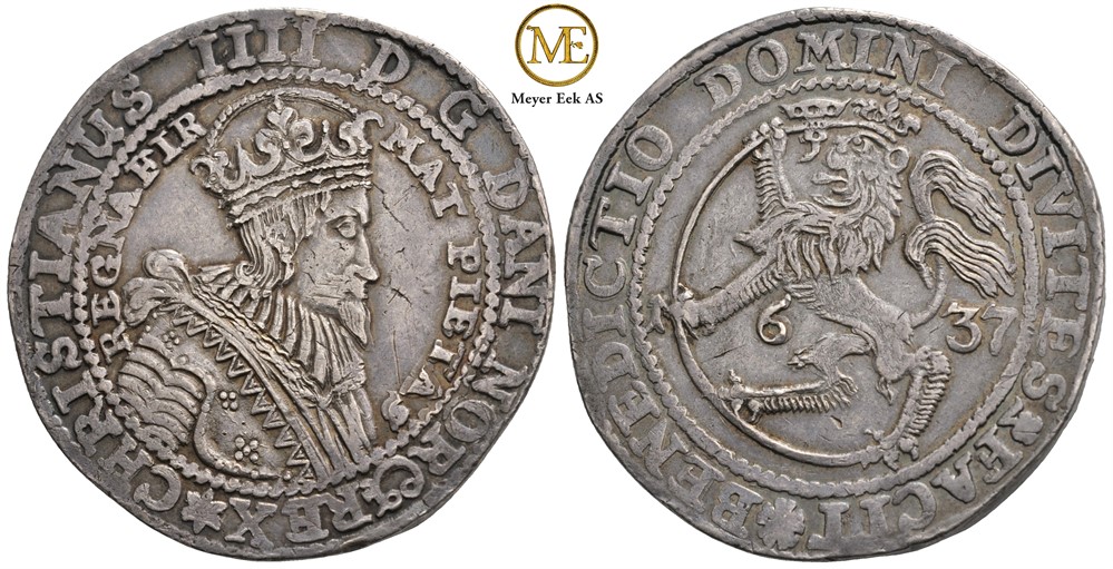 Speciedaler 1637 Christian IV. Kv.1+