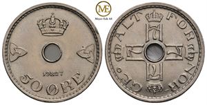 50 øre 1927 Haakon VII. Kv.0