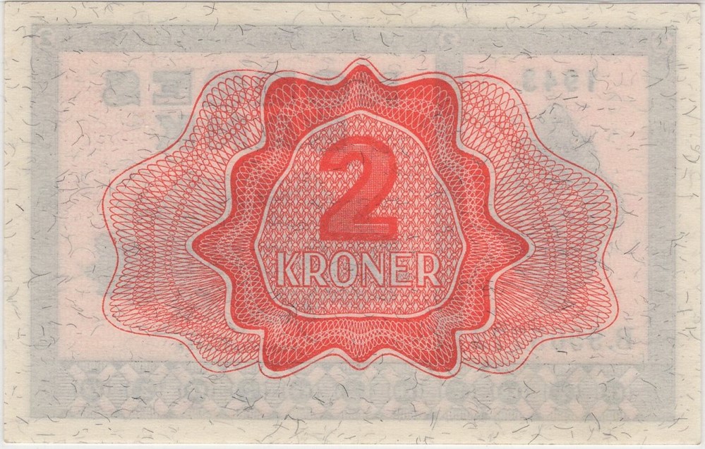 2 kroner 1943 B.9905772. Kv.0