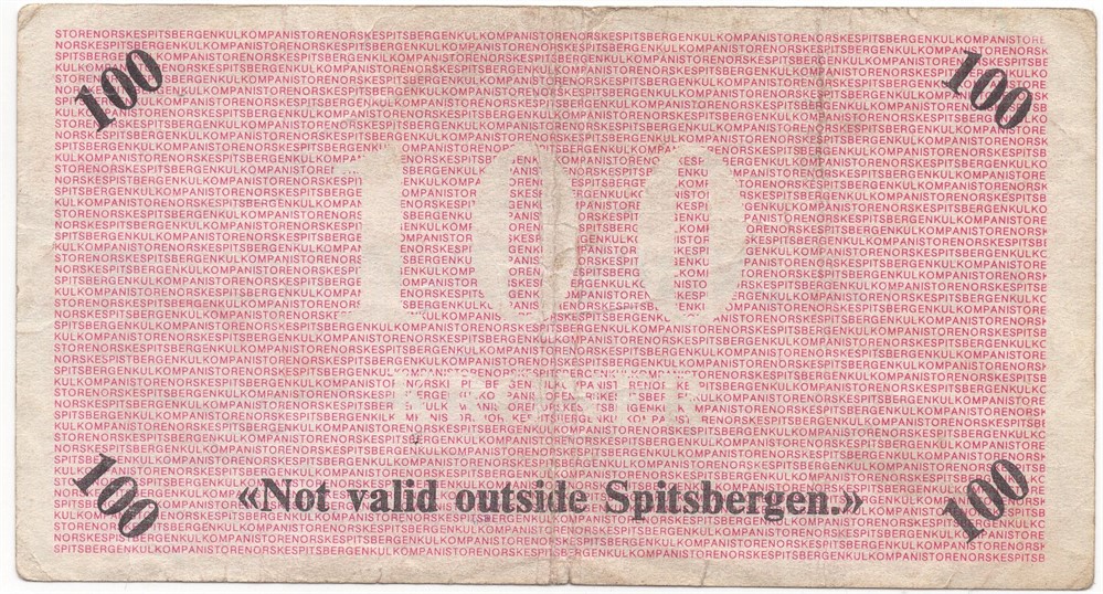 100 kroner 1976 SN Spitsbergen kulkompani. Kv.1