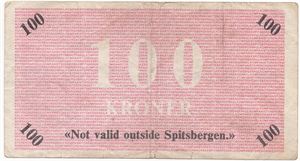 100 kroner 1976 SN Spitsbergen kulkompani. Kv.1