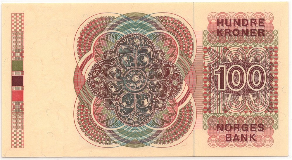 100 kroner 1977 HI 0000019. Erstatningsseddel. Kv.0