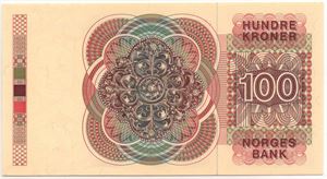100 kroner 1977 HI 0000019. Erstatningsseddel. Kv.0