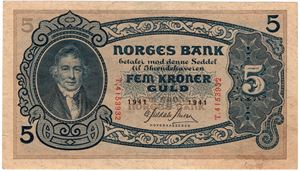 5 kroner 1941 T.415392. Kv.01