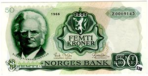 50 kroner 1966 Z 0-million erstatning Kv.01