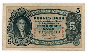 5 kroner 1940 T