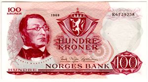 100 kroner 1969 K Kv.0