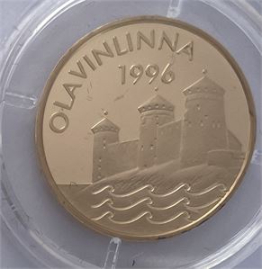 Finland 100 euro gull 1996 Olavinlinna 8,7 g.gull Kv.Proof