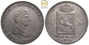 Speciedaler 1827/6 Carl XIV Johan. Kv.1