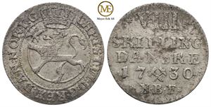 8 skilling 1730 Christian VI. Kv.01