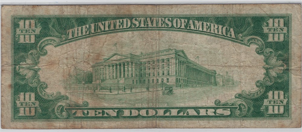 10 dollar The Swedesboro National Bank. NJ. Kv.1-