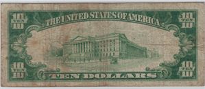10 dollar The Swedesboro National Bank. NJ. Kv.1-