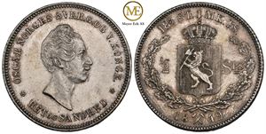 1/2 speciedaler 1849 Oscar I. Kv.0