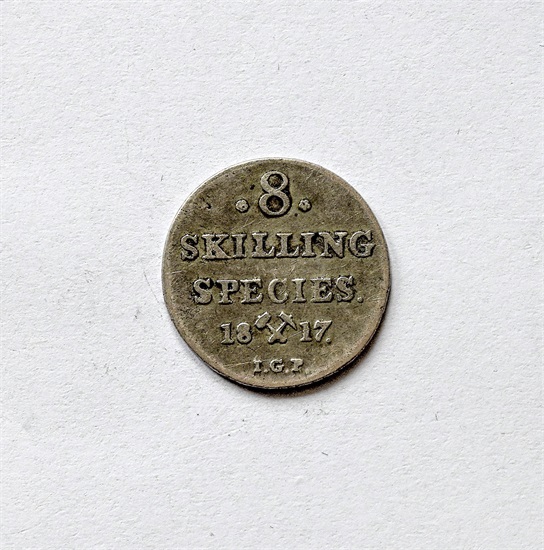 Norge 8 skilling 1817 kv. 1/1+