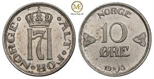 10 øre 1913 Haakon VII. Kv.0