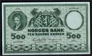 500 kroner 1974 A kv. 1+