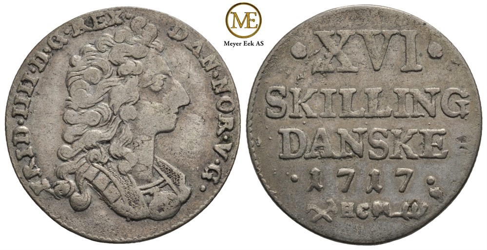 Mark 1716 Frederik IV. Kv.1/1+