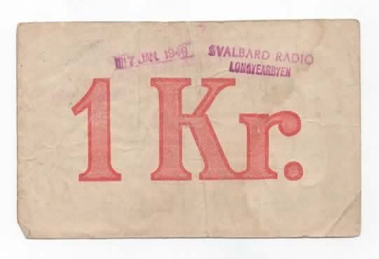 SNSK 1 krone 1947/48 serie Aa kv. 1-