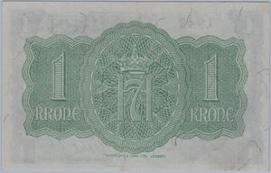 1 krone 1942 A.000842 London utg. Kv.0