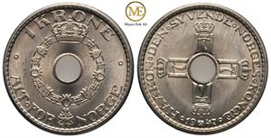 1 krone 1947 Haakon VII. Kv.Prakt