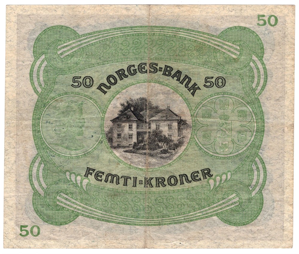 50 kroner 1943 C.8799158. Kv.1