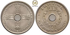 1 krone 1939 Haakon VII. Kv.0