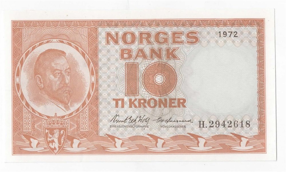 10 kroner 1972 H kv. 0