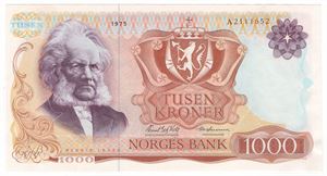 1000 kroner 1975 A.2111652. Kv.0