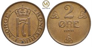 2 øre 1913 Haakon VII. Kv.0/01