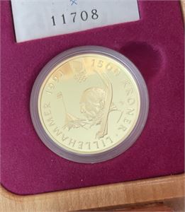 1500 kroner gull 1993 Norske Polareksp. Kv.Proof