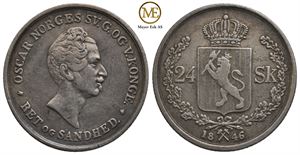 24 skilling 1846 Oscar I. Kv.1+