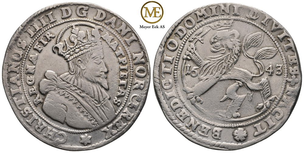 Speciedaler 1643 Christian IV. Kv.1+