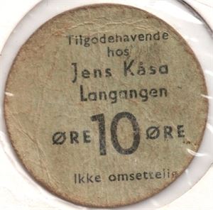 10 øre Jens Kåsa Langangen Kv.1