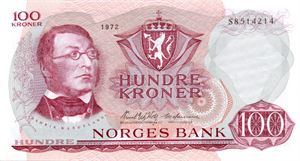 100 kroner 1972 S ex. RMF 7.3.19