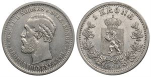 1 krone 1904 Oscar II. Kv.1/1+