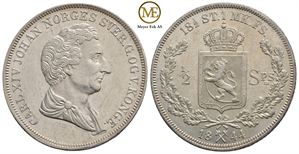 1/2 speciedaler 1844 Carl XIV Johan. Kv.01