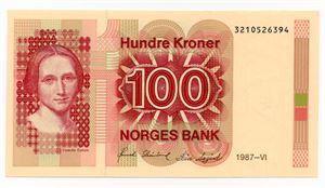 100 kroner 1987