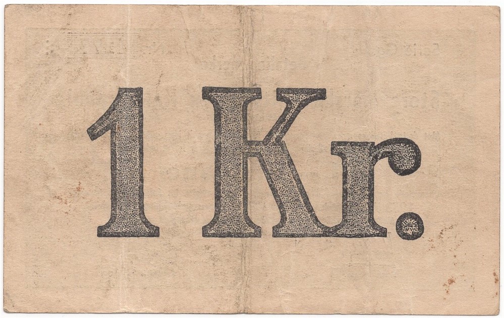 1 krone 1953/54 serie G. SNSK. Kv.1