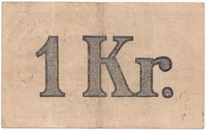 1 krone 1953/54 serie G. SNSK. Kv.1