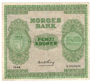 50 kroner 1948 B. Kv.1/1+