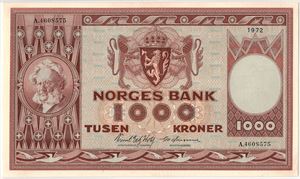 1000 kroner 1972 A.4608575. 65 EPQ