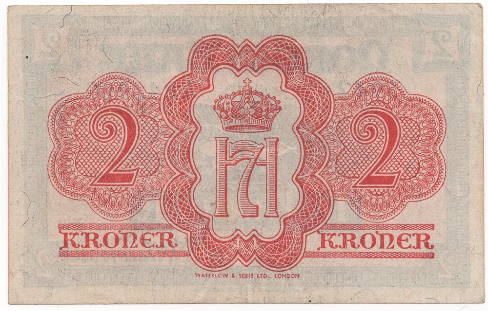 2 kroner 1942 A.342966 London Utg. Kv.1+